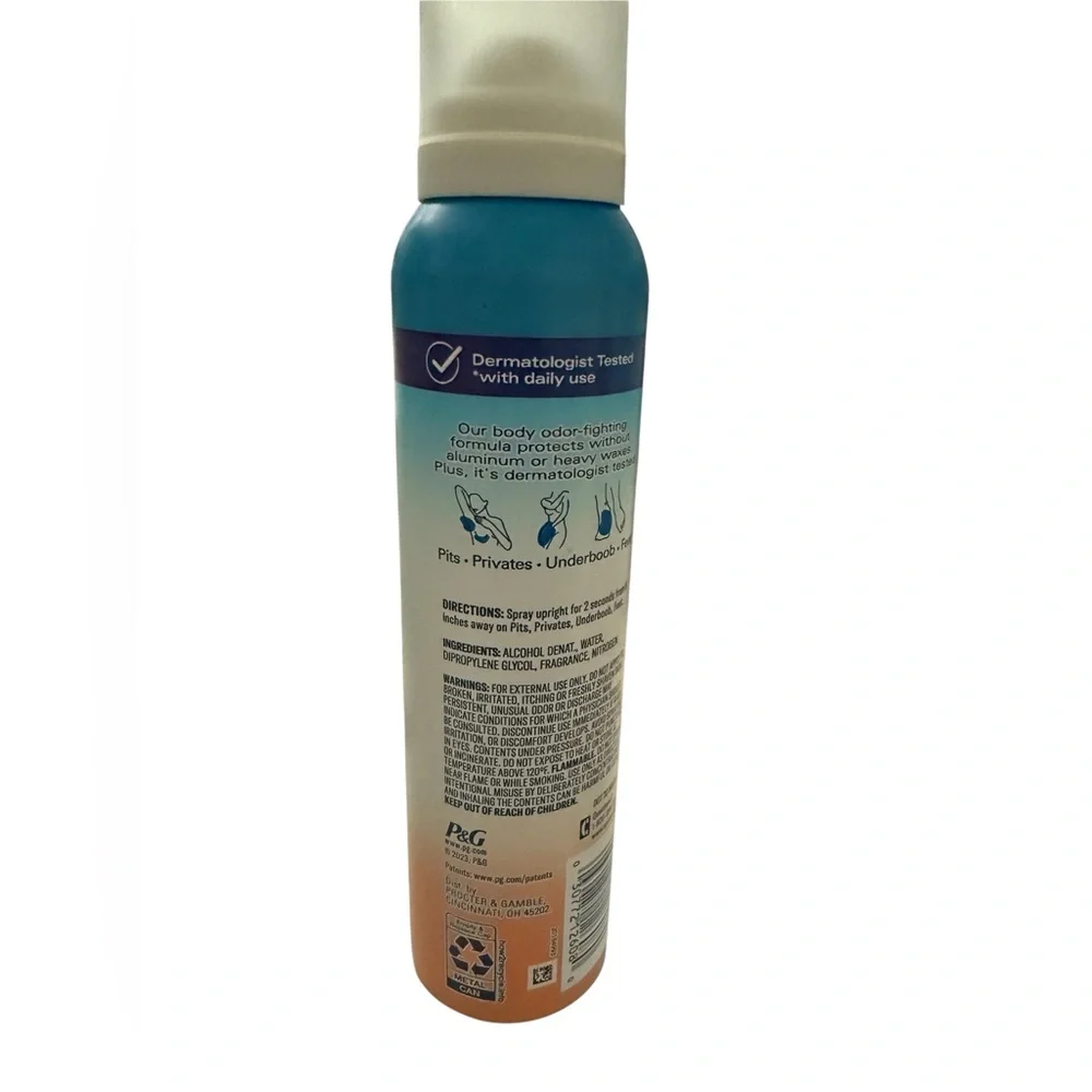Secret Whole Body Deodorant Spray in Peach and Vanilla Blossom| 3.5 oz